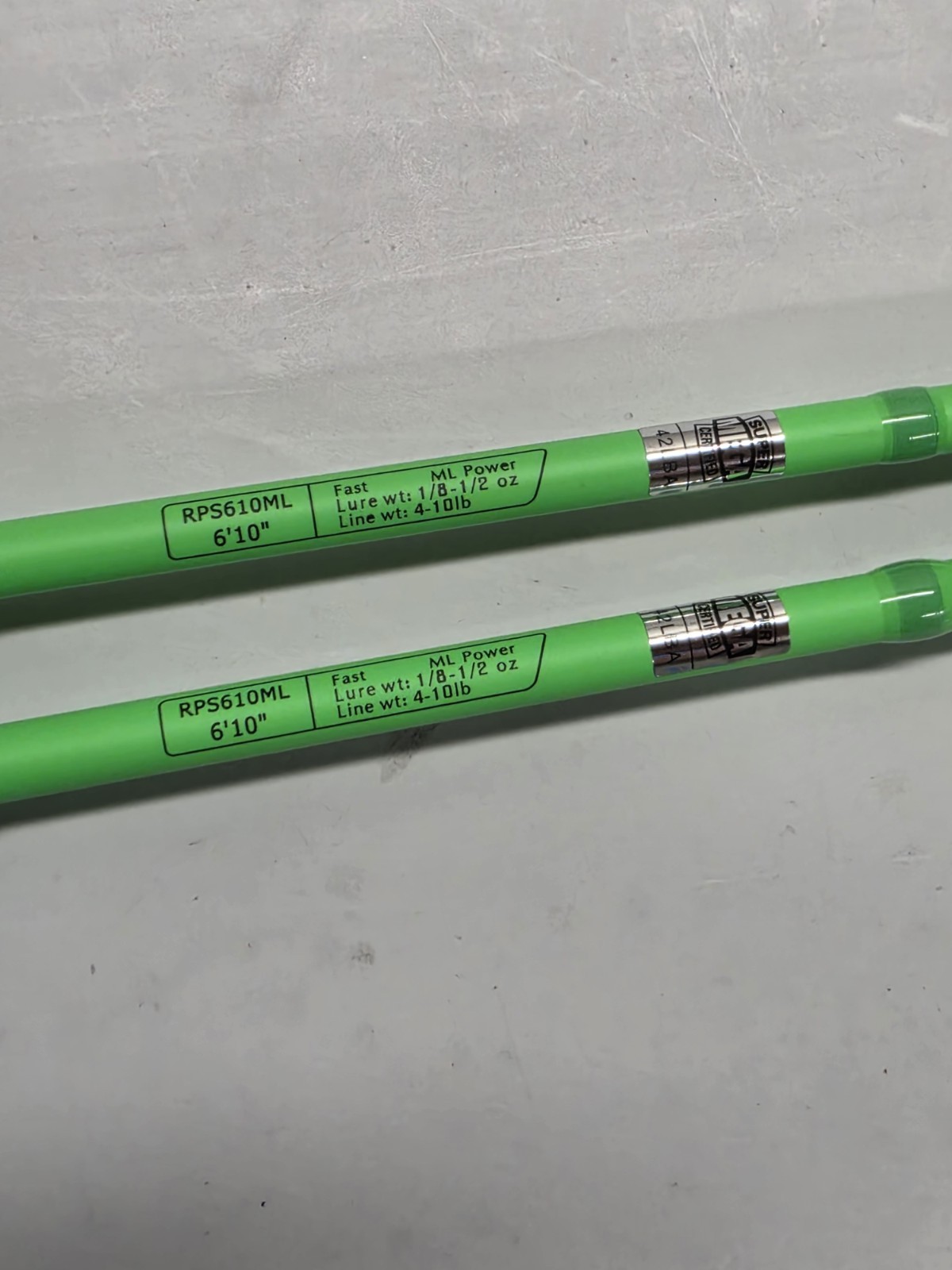 (LOT OF 2) 13 Fishing Radioactive Pickle 1 Piece Spinning Rods 6’10” ML Fast