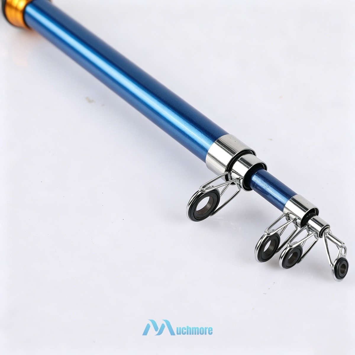 2.1m Heavy Duty Telescopic Fishing Rod Collapsible Fishing Spinning Pole Blue