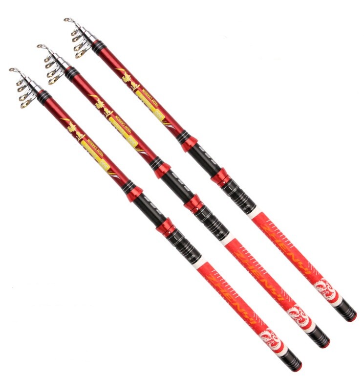 Telescopic Spinning Fishing Rod Travel Pole Lure Rod 2.1M 2.4M 2.7M 3M 3.6M Rods