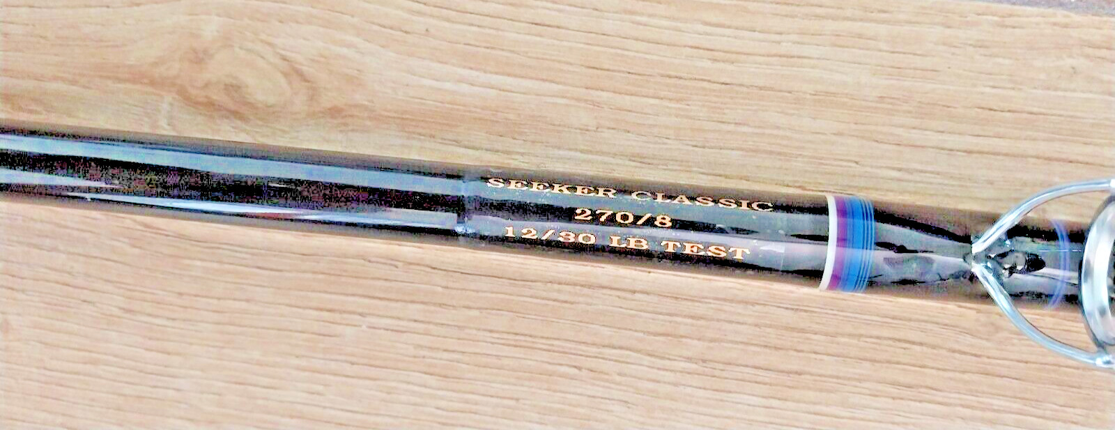 NEW CUSTOM WRAPPED -8 FT -SEEKER 270-8 CONVENTIONAL SALWATER ROD, CORK HANDLE