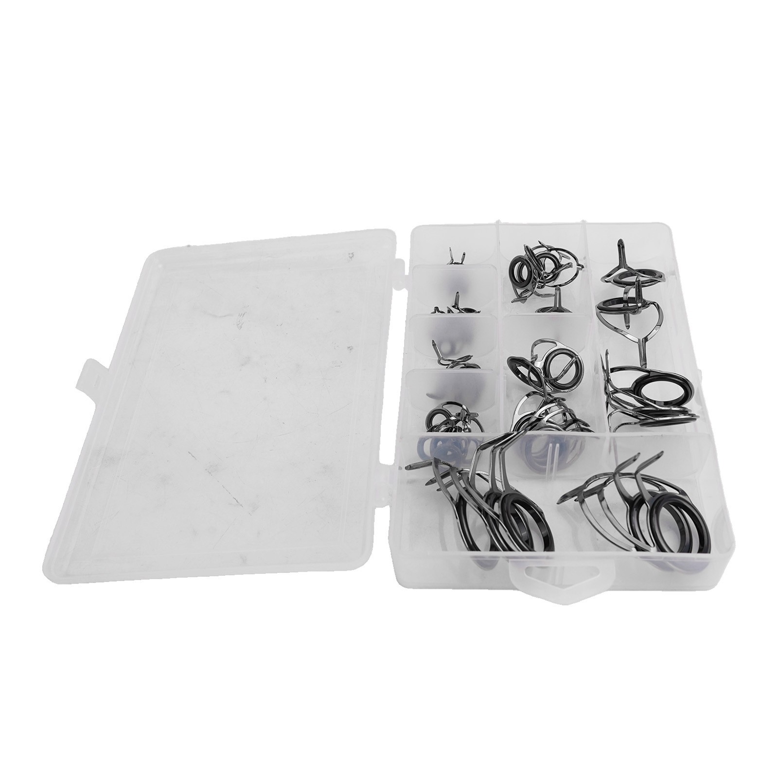 Premium Ceramic Fishing Rod Guide Rings with 40/45Pcs Repair Kit and Box