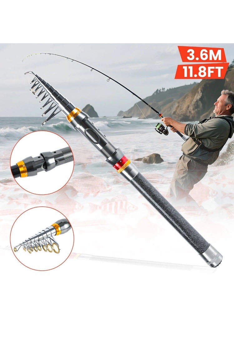 Telescopic Carbon Fishing Rod High Quality carbon fiber Spinning Fishing Rod