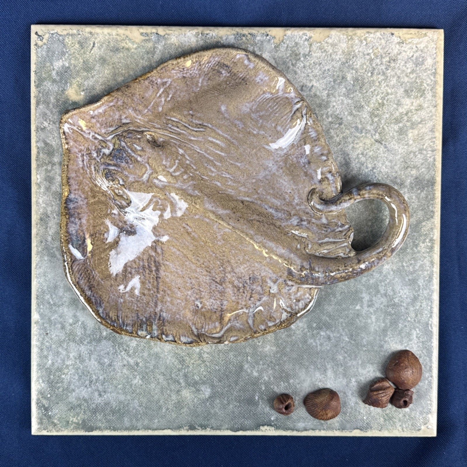 Stingray Wall 3D 12″ Tile Studio Pottery Art Craft-Beach House Ocean Nautical