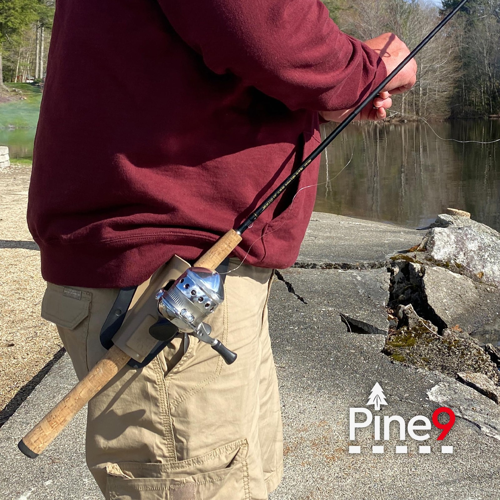 Ambie Fishing Rod Holster – Original Patented Hands-Free Fishing Pole Holder – A