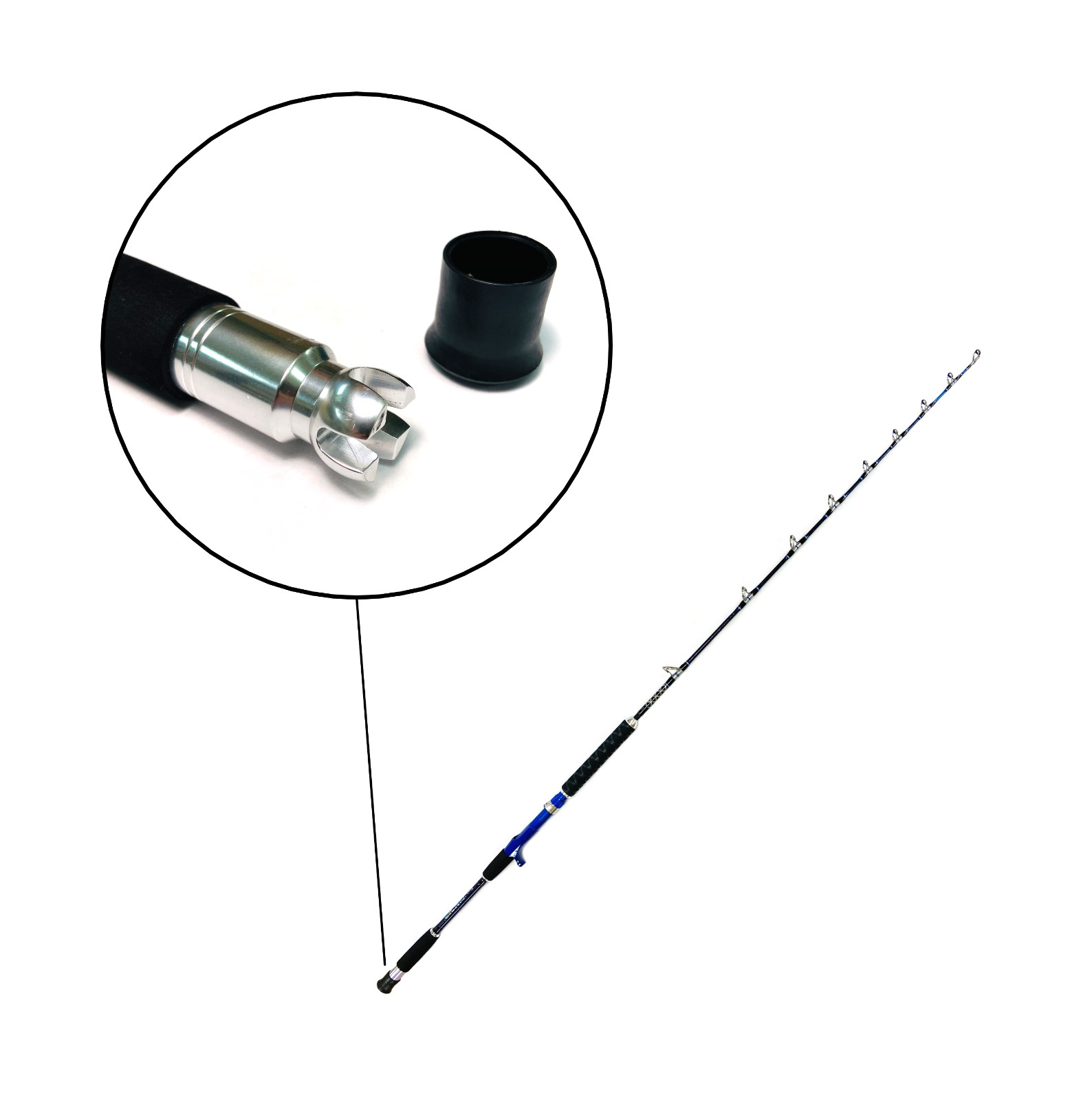 EatMyTackle Pro Jigging Saltwater Fishing Rod | 30-50 lb. Fast Action