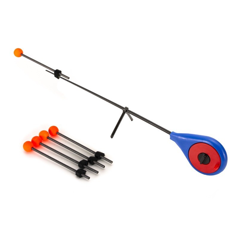 5PCS Red Ball Spring Rod Tips Ice Fishing Pole Spring Ball Tips 9/10/12cm