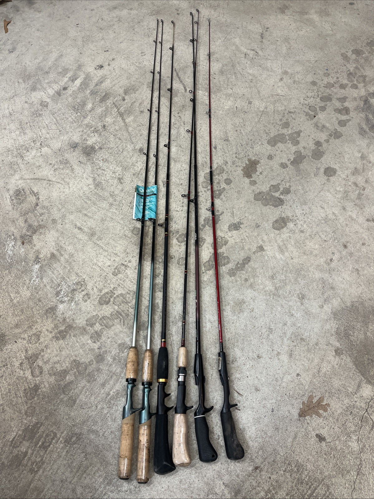 Lot Of 6 —- Spin Cast Fishing Rods 5’6” Vintage New