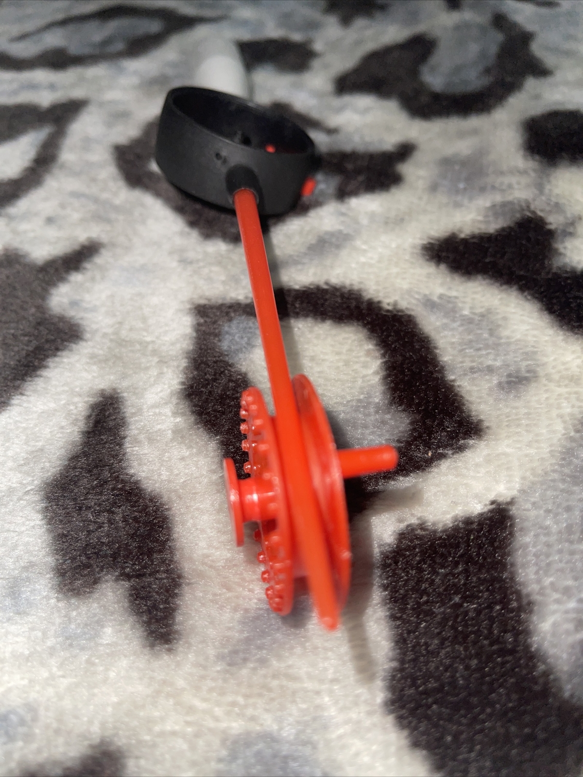 Ice Fishing Rod Red and white Styrofoam handle￼ Russia 23cm X2.5cm. 9in X1in