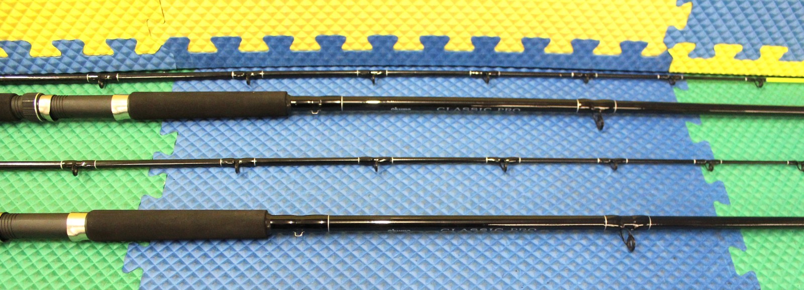 Okuma Classic Pro 8′ 6″ Conventional Rod Chartreuse Tip 2Pc CPDR-86M-CT 2-Pack!
