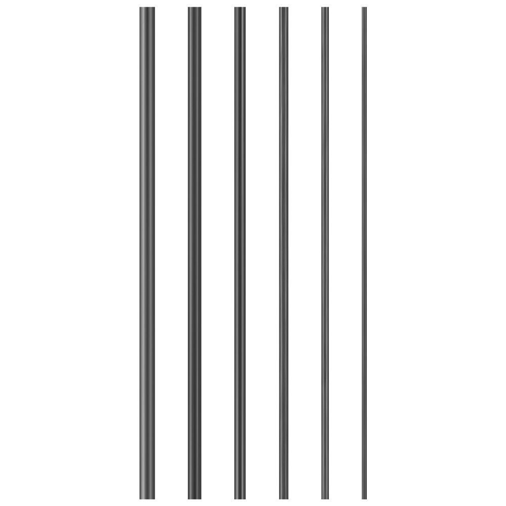 6 Pcs Silver Carbon Fiber Rods Fish Repair Fishing Inserts Travel