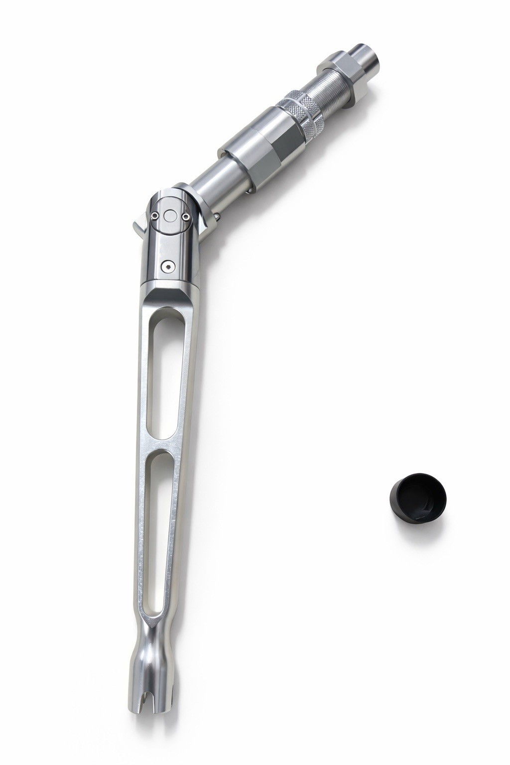 Adjustable Rod Butt-#2 Silver With Ferrule Nut ((2 Position))