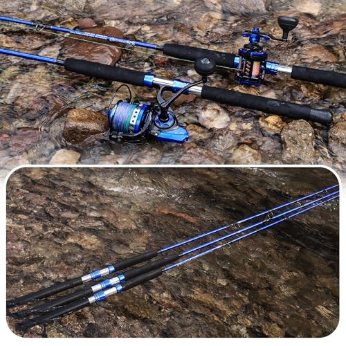 Catfish Fishing Rod – 2 Piece – Portable 7′ – Medium Heavy – Medium Heavy