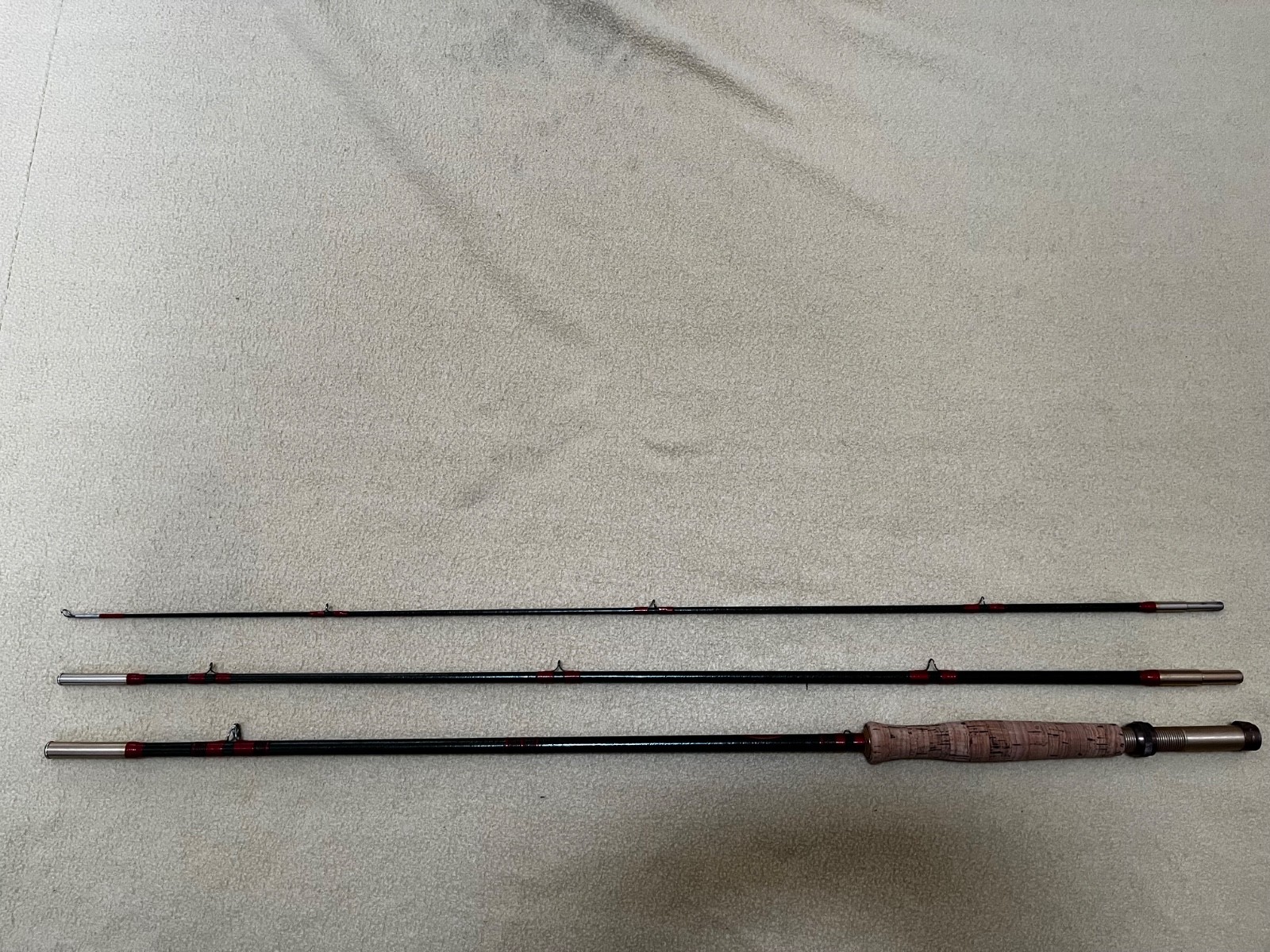 St Croix 7 foot 8 Inch 3 Piece Fiberglass Fly Rod Double Power
