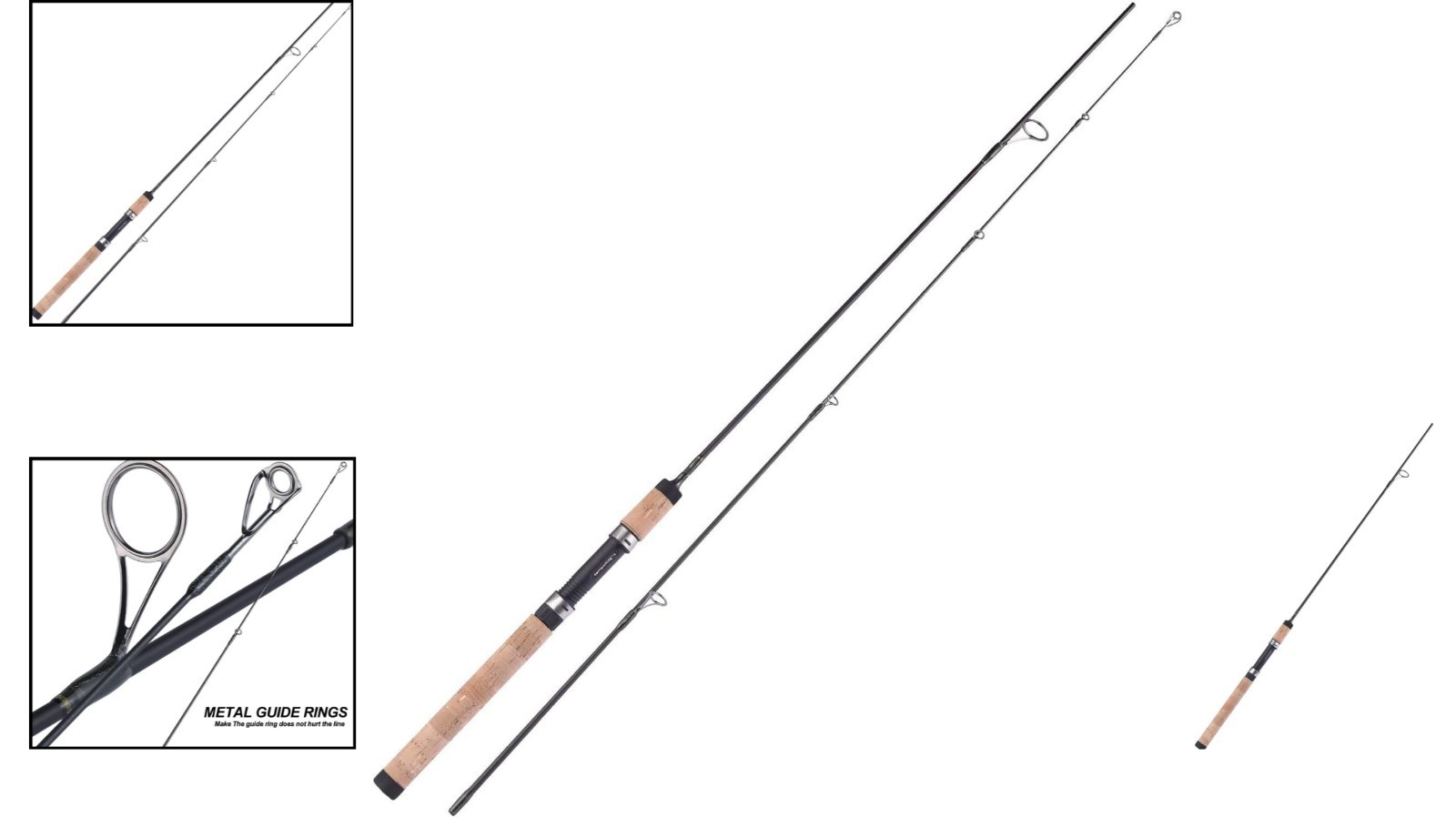 Cork Handle 6′ Ultra Light Spinning Fishing Rod – Durable Graphite Build
