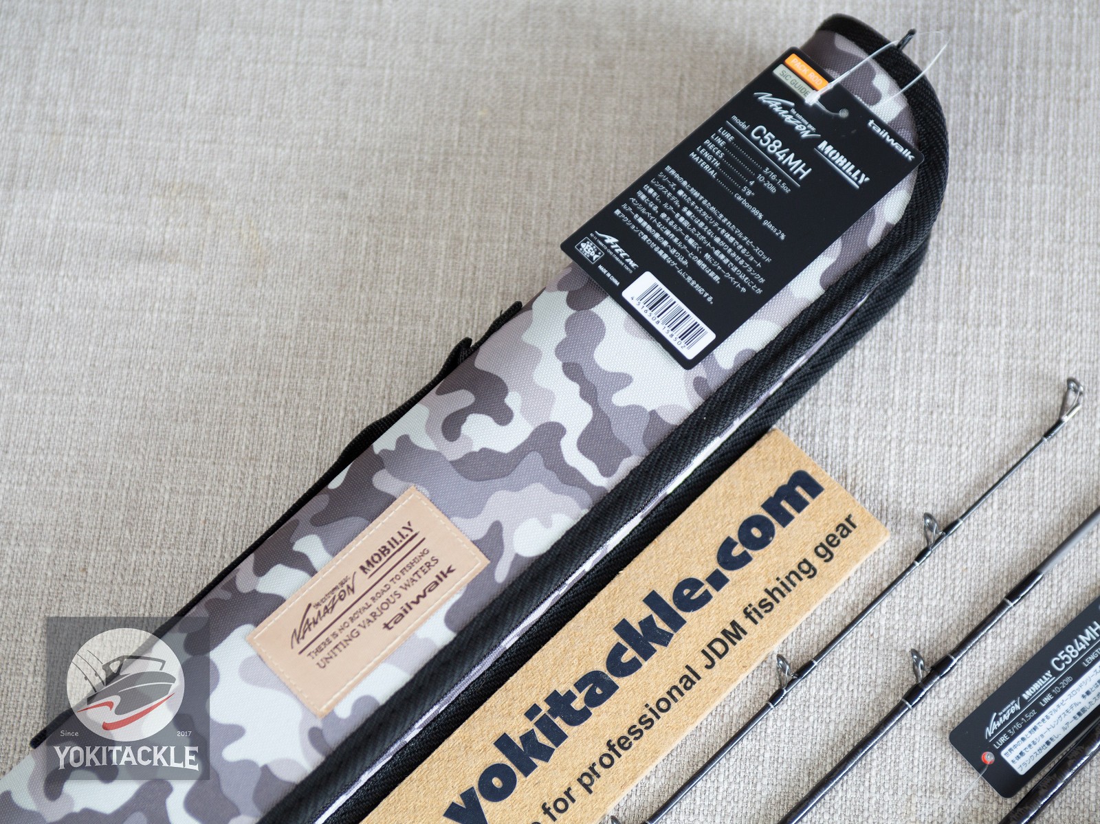 Tailwalk Namazon Mobilly C584MH Baitcasting Rod for Bass 4 Piece Rod