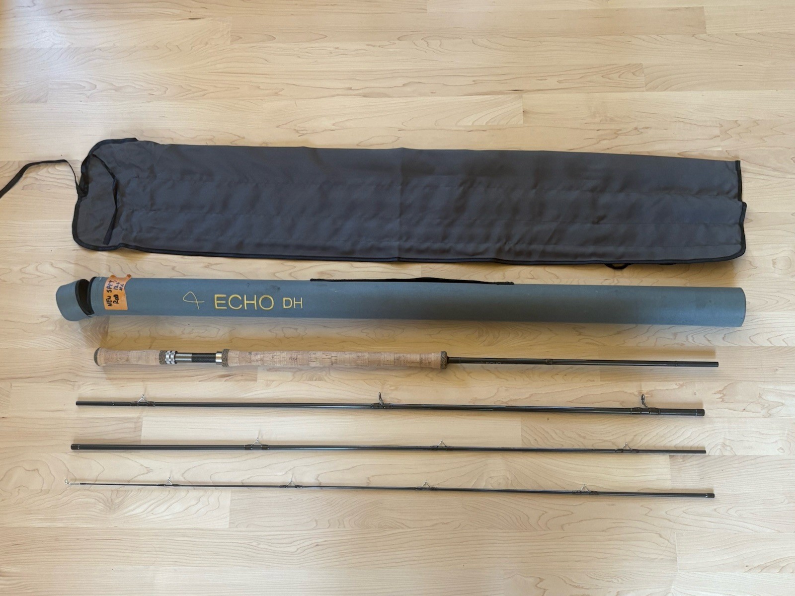 ECHO DH 12’6’’ 6wt 4pc Graphite Fast Action Fly Rod w/ Tube & Sock