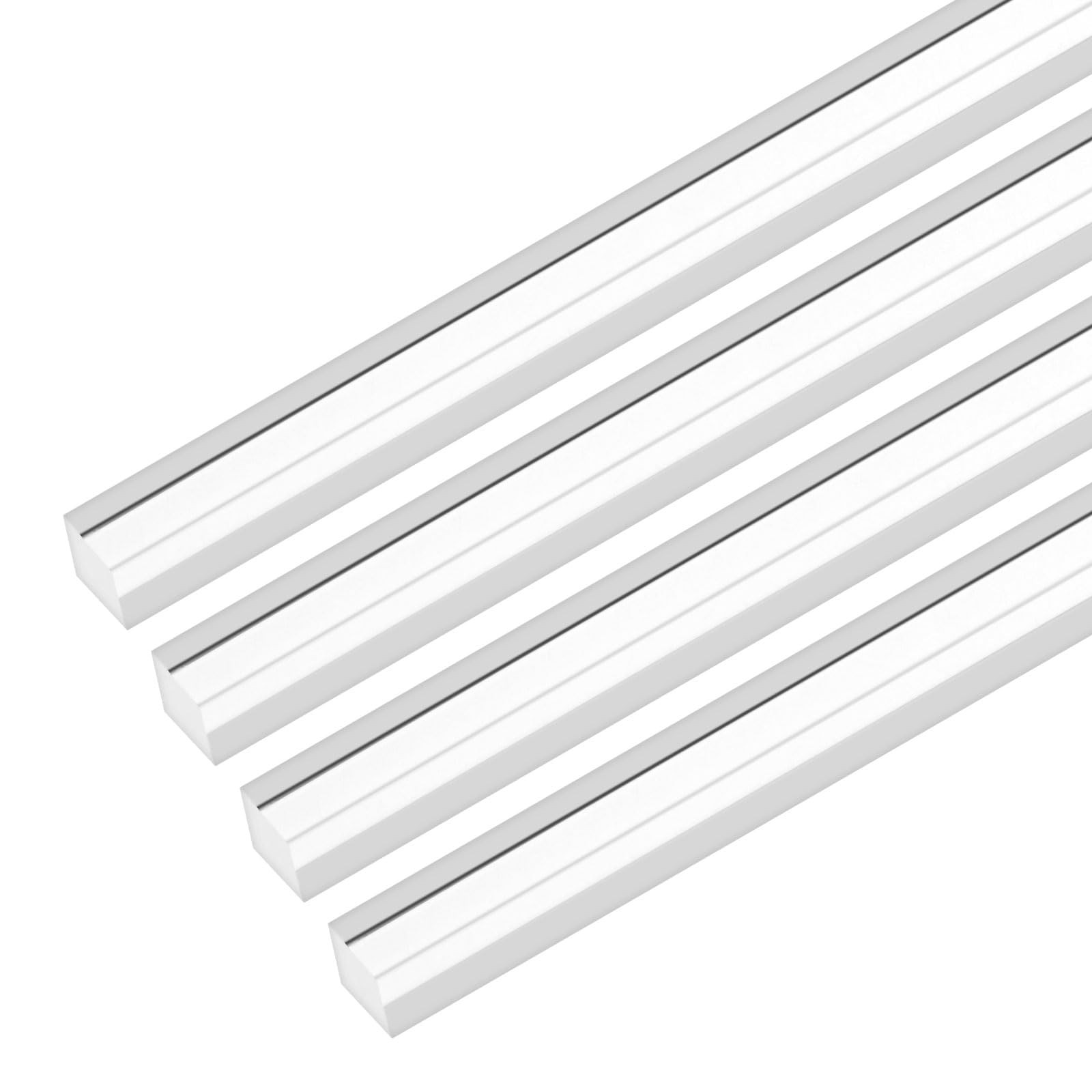 4 Pack Acrylic Square Rods 9.84 x 0.47 Inch Clear Dowel Sticks Plastic