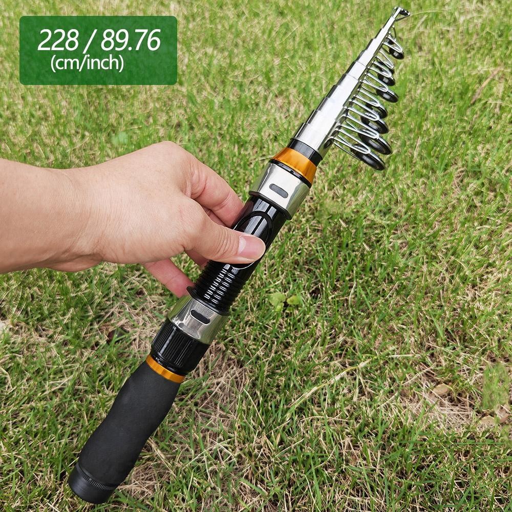 JOSBY Telescopic Fishing Rod 1.5M 2.1M 2.3M Carbon Fiber Portable Travel Fishing