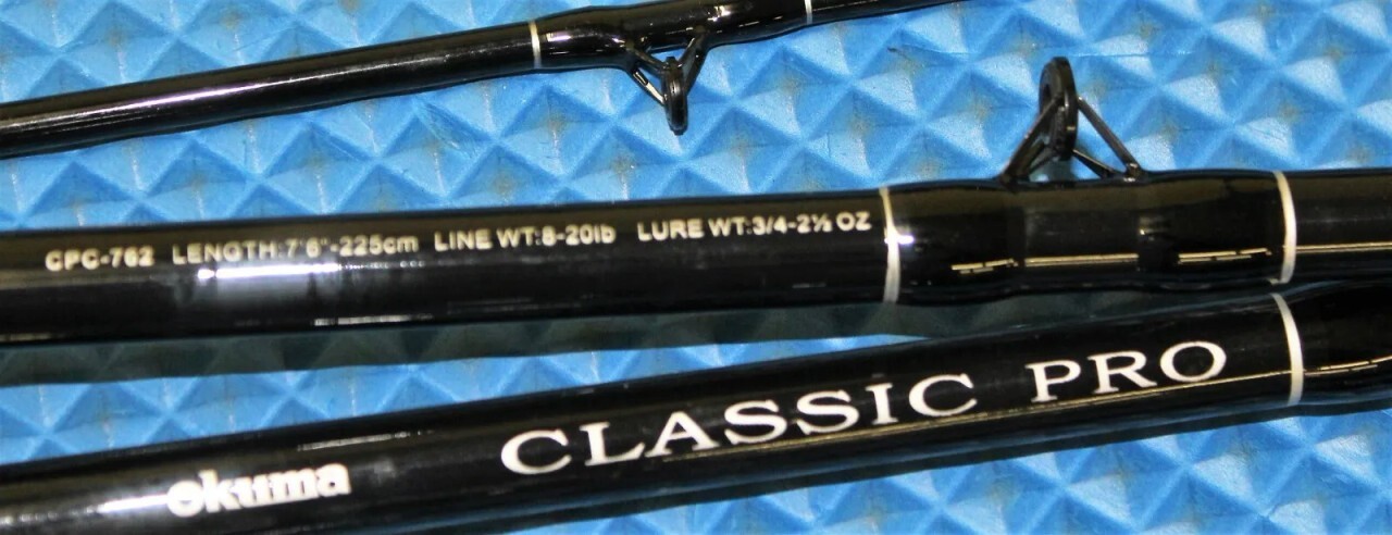 Okuma Classic Pro Trolling Rod 7′ 6″ 2 Piece Chartreuse Tip CPC-762-CT 4-Pack