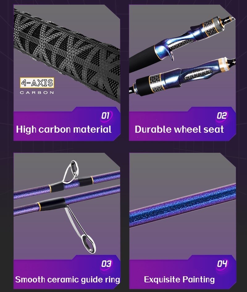 Ultra-Light Carbon Fishing Rod Casting Spinning Rod Fast Action High Sensitive