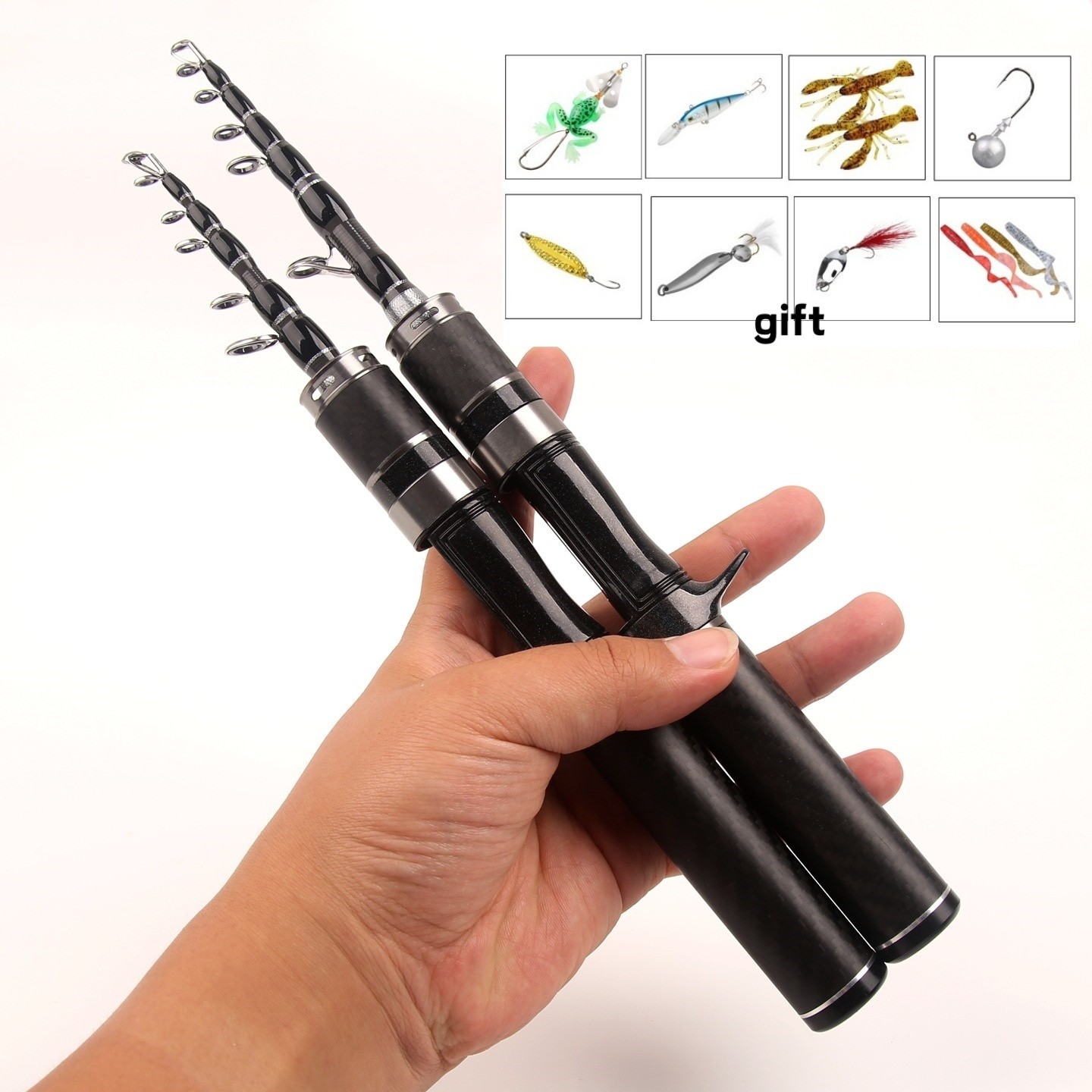 Telescopic Fishing Rods Spinning Casting Rod Carbon Fiber Rod Bass Ultra Light