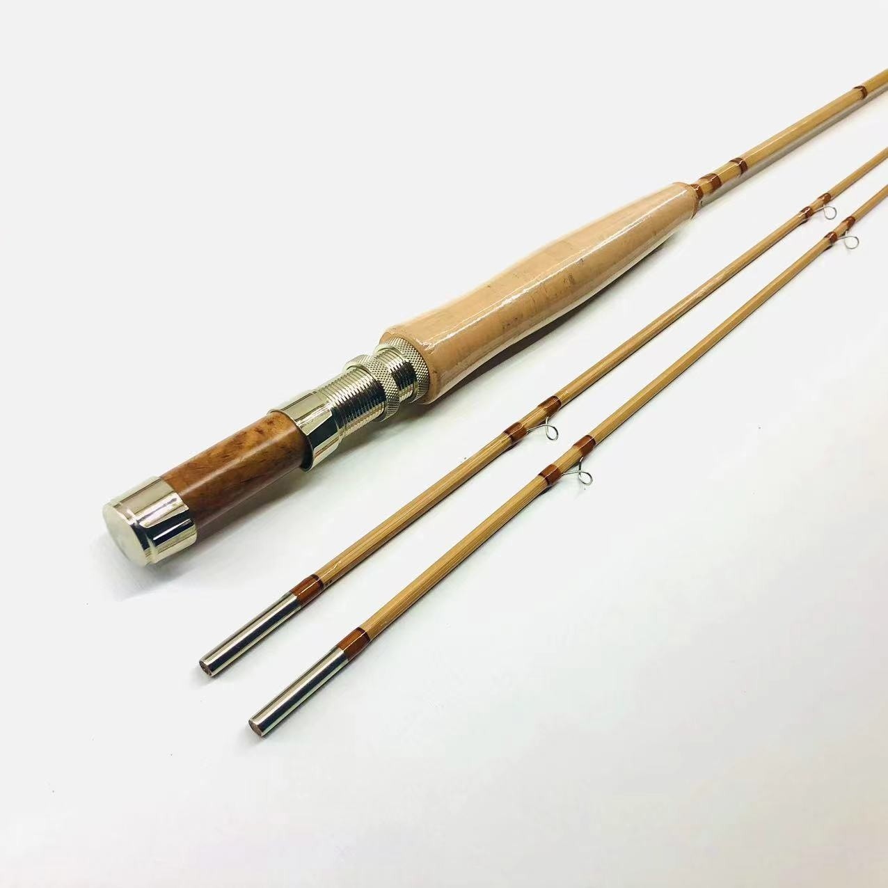 Handmade Bamboo Fly Rods 7’6″5 wt/Vintage Cane Fly Fishing Rods Green Product