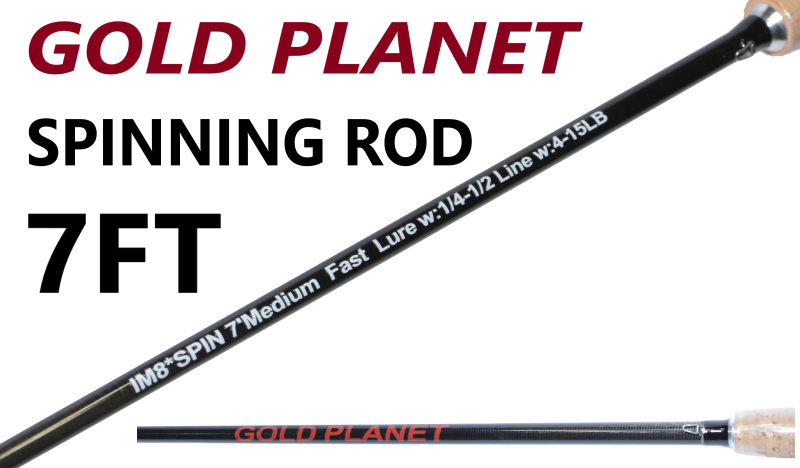 Fishing Rod Spinning Casting Carbon Fiber Portable Medium Fast Pole Lightweight