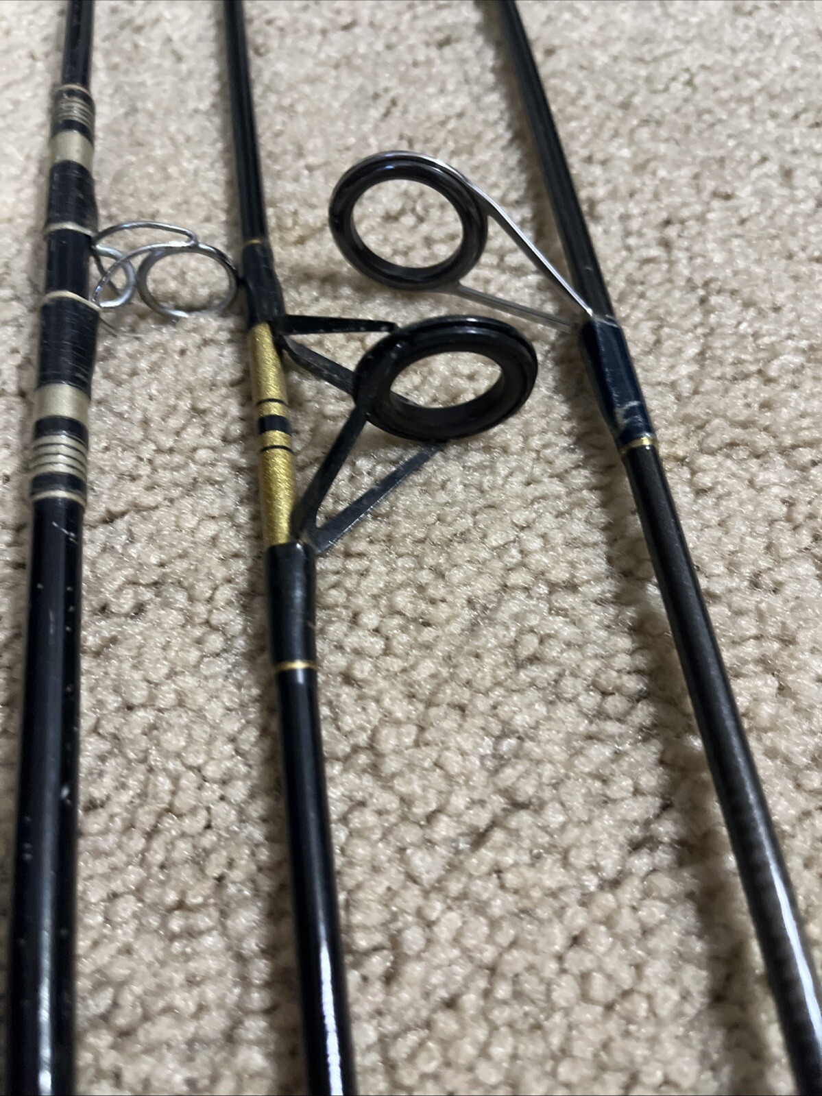 3x Fishing poles – Shimano SMS-56UL, Daiwa MC-38, & South Bend EliteES-201