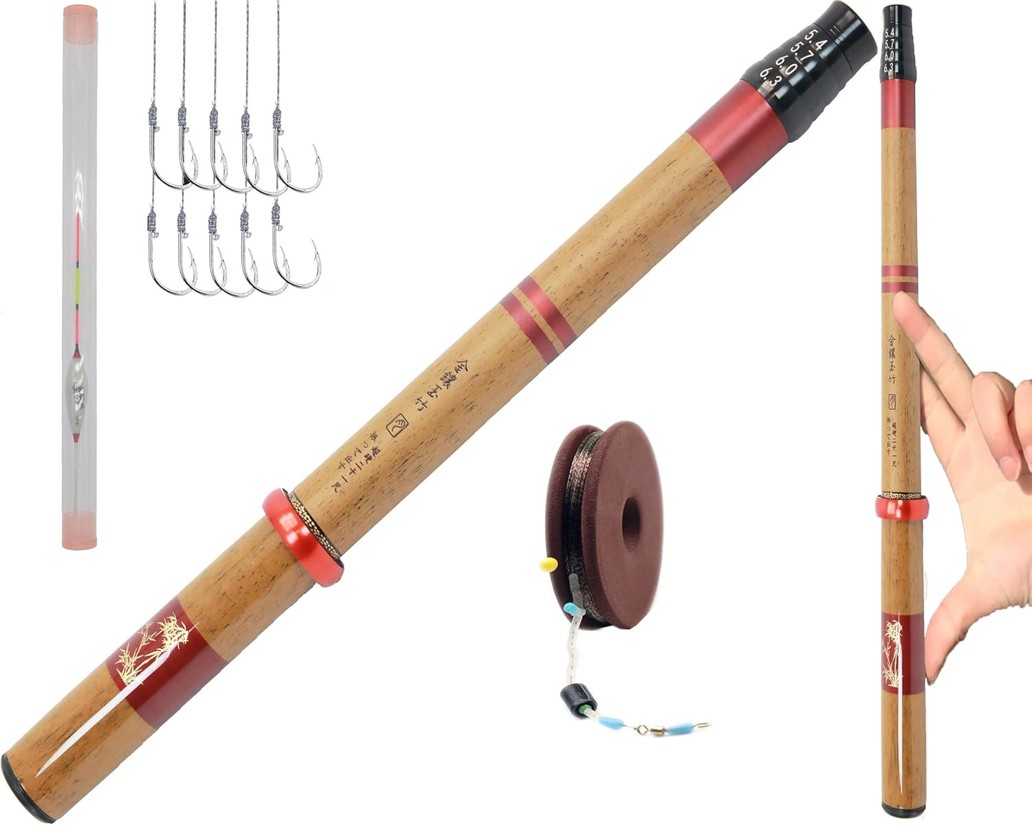 Telescopic Rod Kit Tenkara Fishing Rod Kit 20Ft-Zoom Stream 4 Lengths Collapsibl