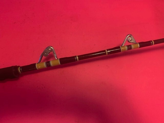 CUSTOM BUILT 5 FOOT 7 1/2 INCH 50 TO 130 POUND CLASS BOAT TROLLING FISHING ROD