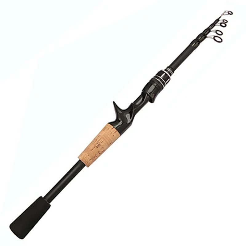 Ultra-Light Fishing Rod Carbon Fiber Spinning Casting Pole Handle Telescopic Sea