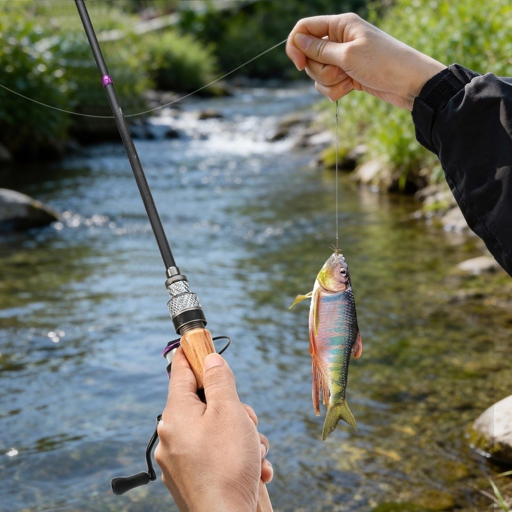 Fishing Rod 1.8M L Action for BFS Titanium Tip Carbon Material Solid Wood Grip