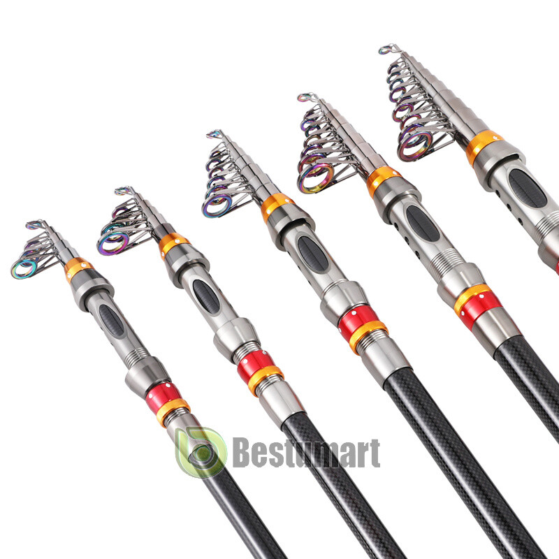 Carbon Fiber Telescopic Fishing Rod Sea 1.8-3.6 Saltwater Portable Spinning Pole
