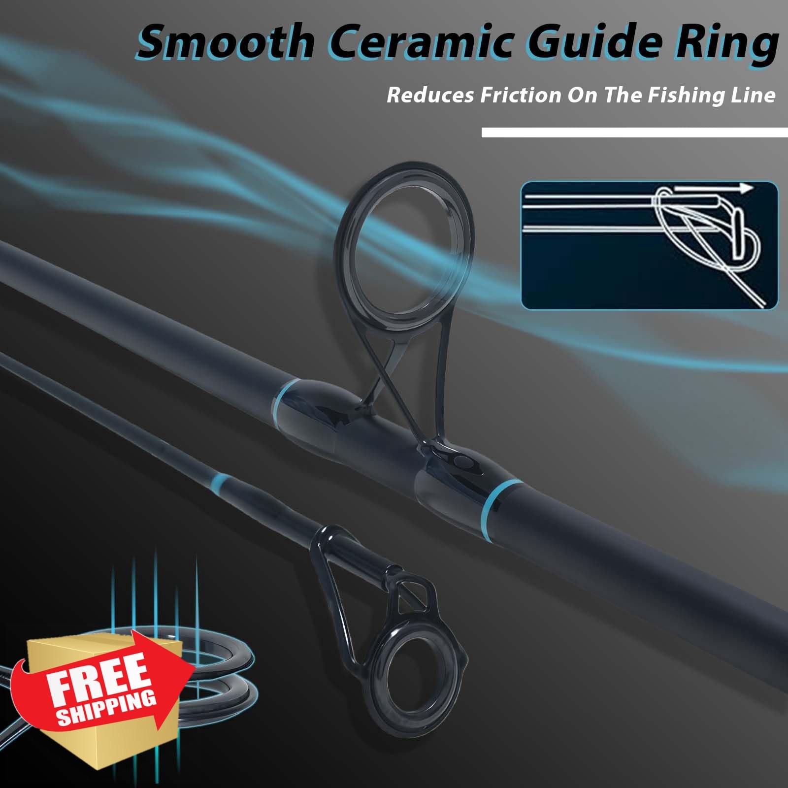KingKatch Surf Spinning Rod 9′-12′ Carbon Fiber, 3-Piece, Saltwater, 2 Tips