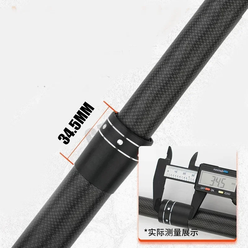 Carbon Fiber Telescopic Fishing Rod 2.1-4.5M Superhard Sea Boat Rod 60kg+ Test