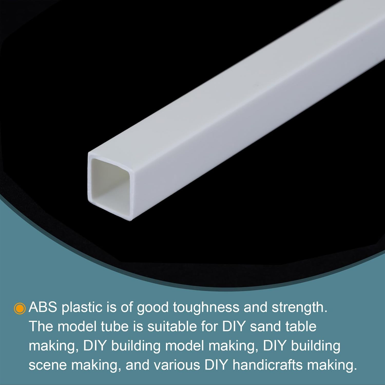 10Pcs 10″ Plastic Model Tube ABS Square Tube 0.39″X0.39″ White Easy Processing f