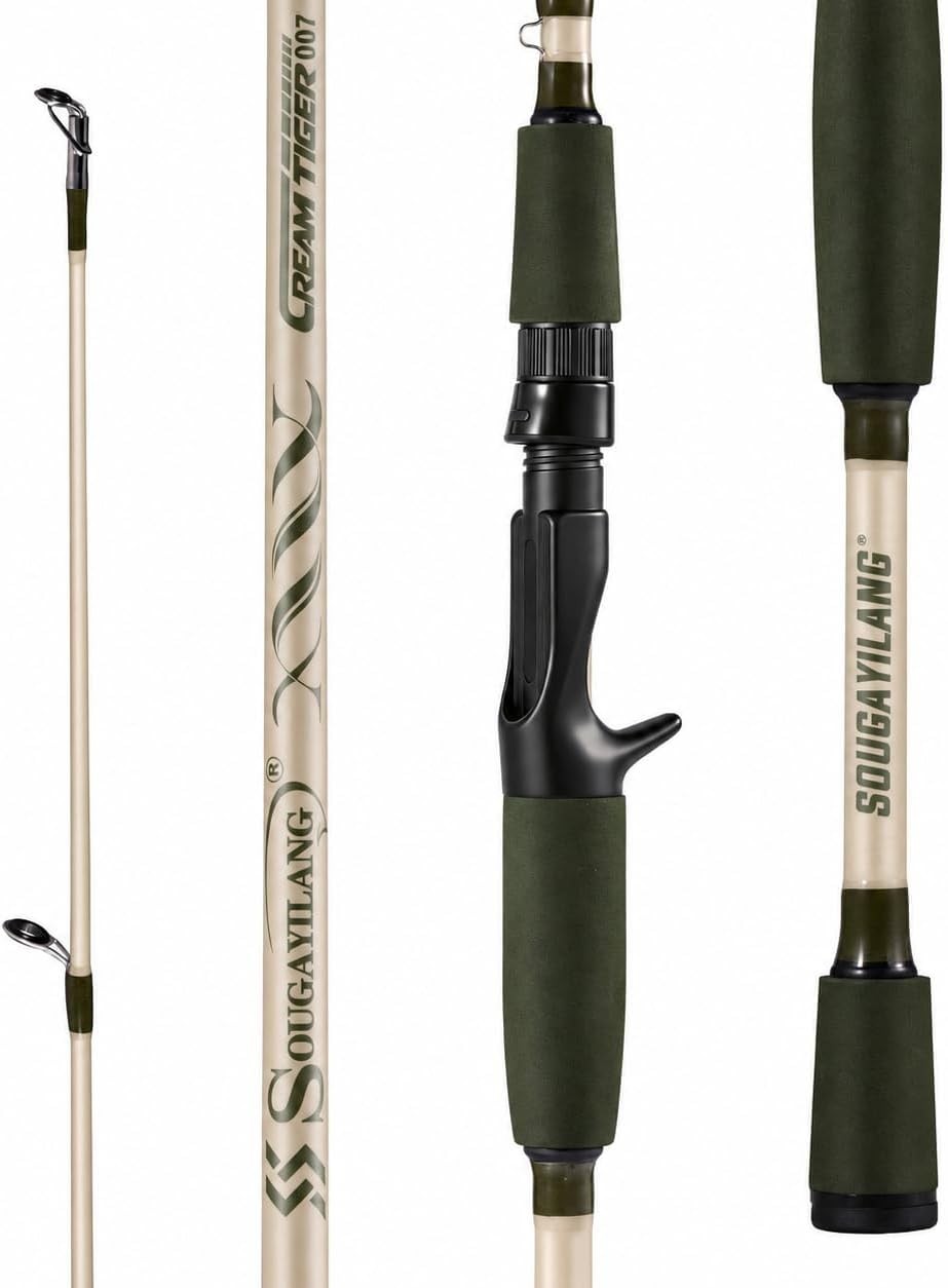 Fishing Rod 24-Ton Carbon&Glass Fiber Composite Spinning & Casting Rod 2 Piece