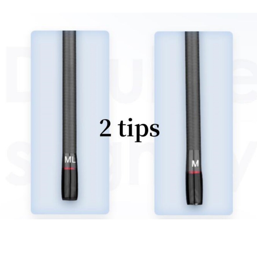 1.68M 1.8M Lure Fishing Rods Carbon Fiber Spinning Casting Rod Fast Pole 2 Tips