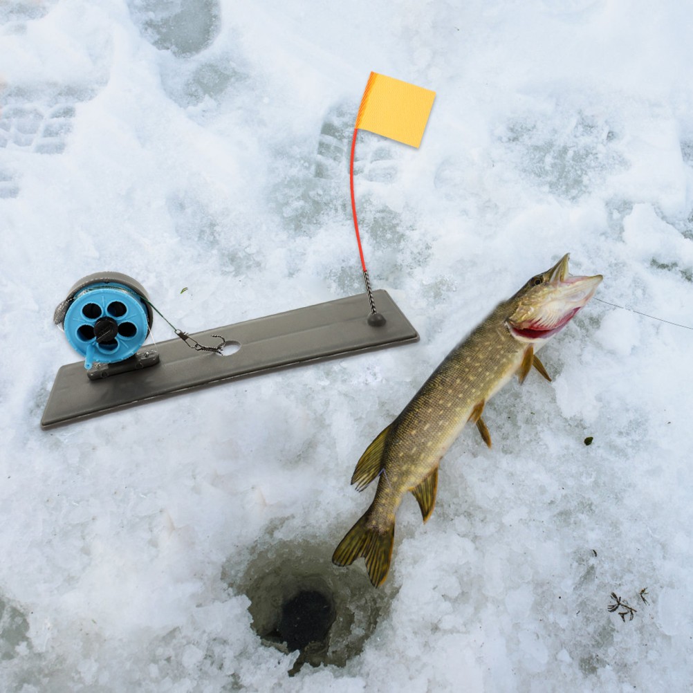 2Pcs Compact Durable Winter Fishing Rod Outdoor Ice Fishing Tools Set