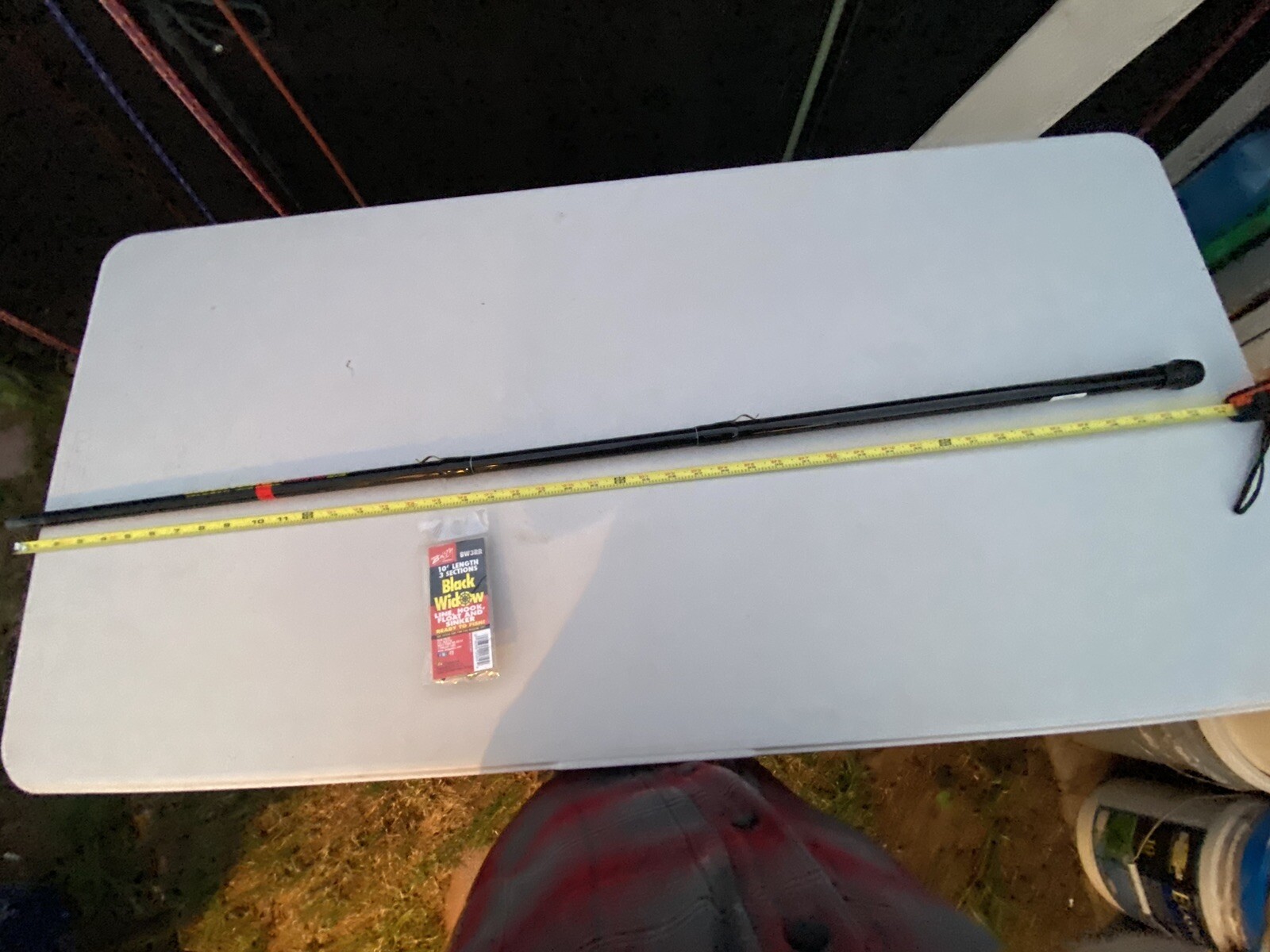 B n M Fishing BW3RR New 10’ 3 sections Black Widow Line,hook and float &sinker