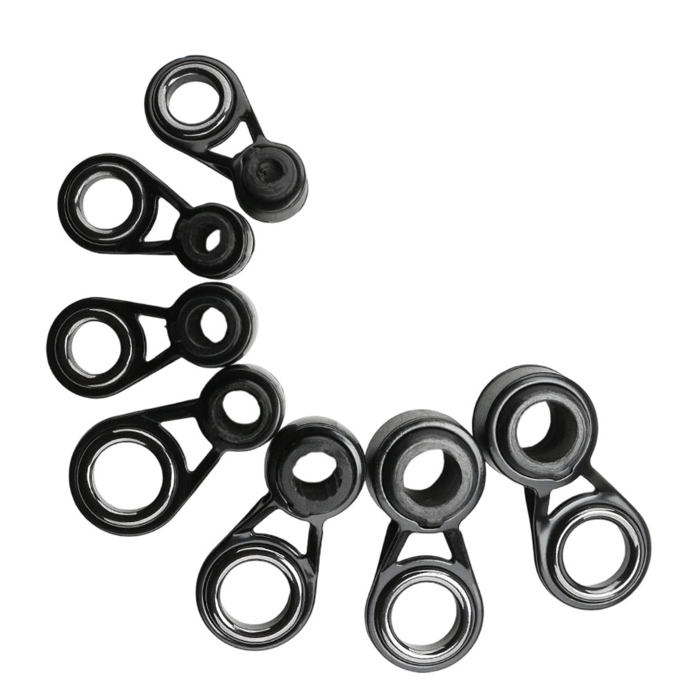 3pcs Fishing Rod Tip Repair Kit Black Wire Loop Guide Rings for Rod Tips