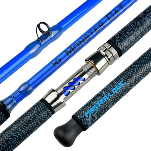 Catfish Fishing Rod – 1 Piece 7’Glow with Black Dark Monster Catfishing Casting