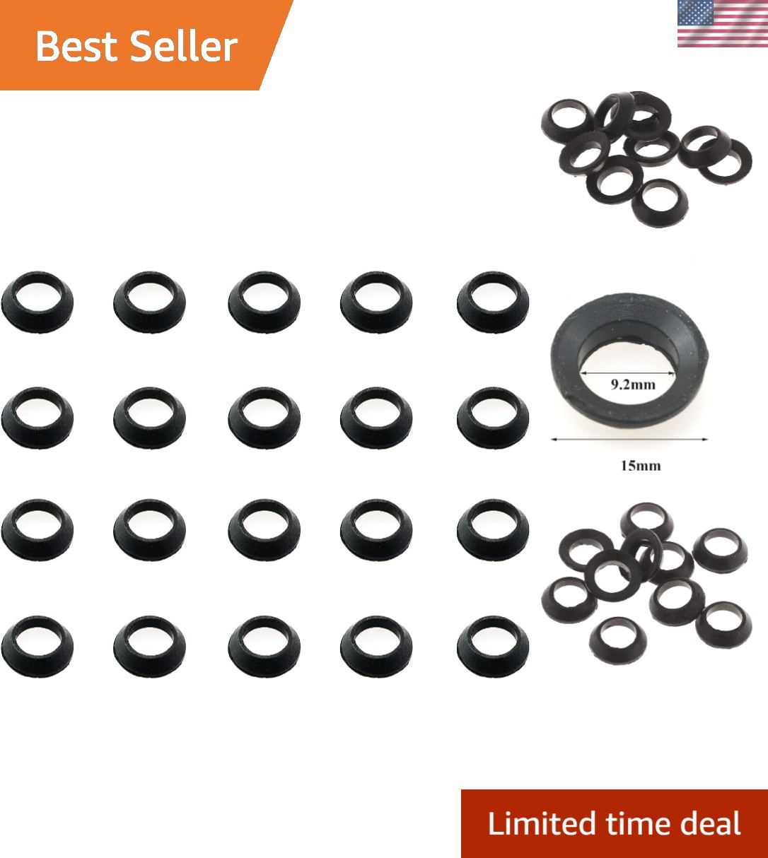 High-Quality 20pc Rubber Rings – Perfect for Fly and Spinning Rods, 10mm ID
