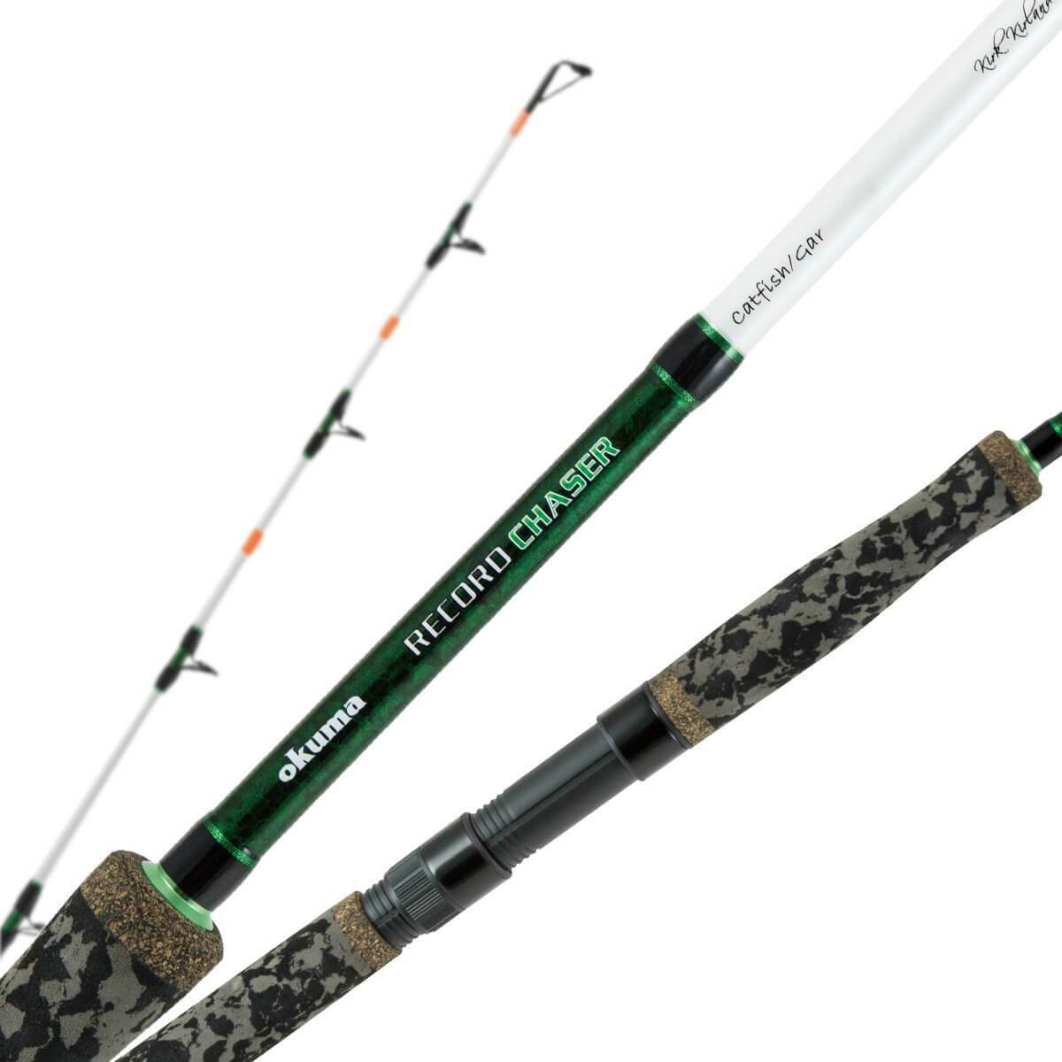 Okuma Record Chaser Catfish Alligator Gar Spinning Rod 2Pc Md Hvy 7’6″RC-S-762MH