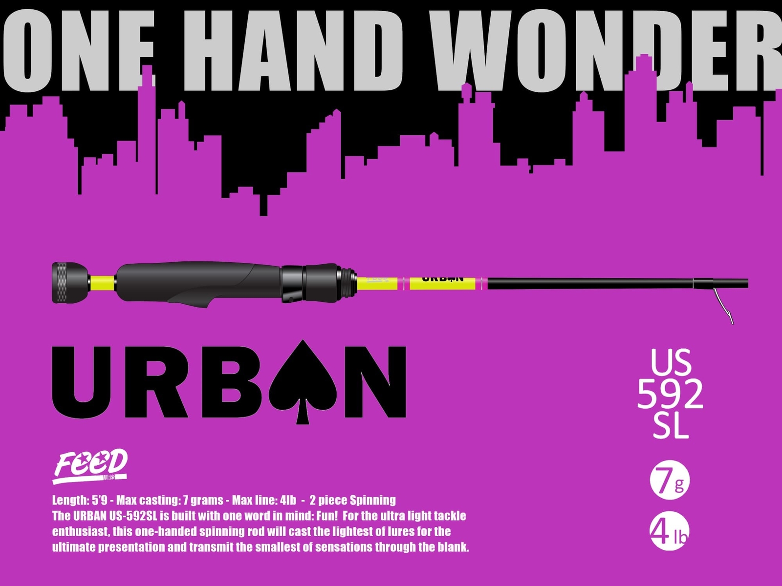 Feed Rod Spinning Urban US-592SL 4 lb 7 grams (2810)