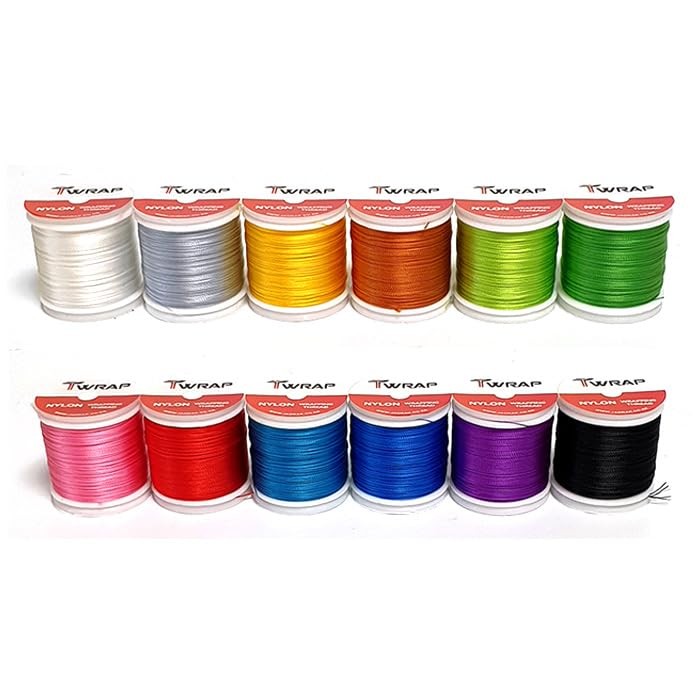 Lot of 12ea Nylon Rod Wrapping Threads ACE sizk JK Series JK007 E Size
