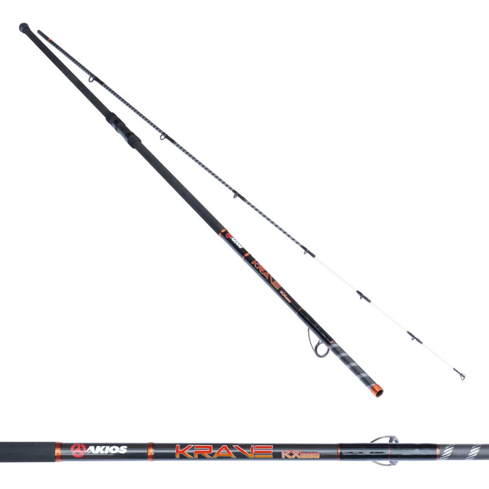 AKIOS Saltwater Fishing Surfcasting Two Piece Beach and Estuary Rod KRAVE SX390