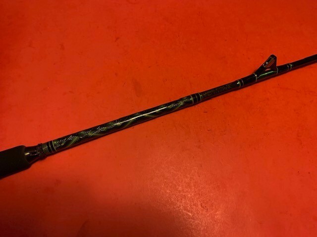 CUSTOM BUILT CALSTAR GRAFIGHTER GX7 7 FOOT 8 TO 20 LB. BAITCASTING FISHING ROD