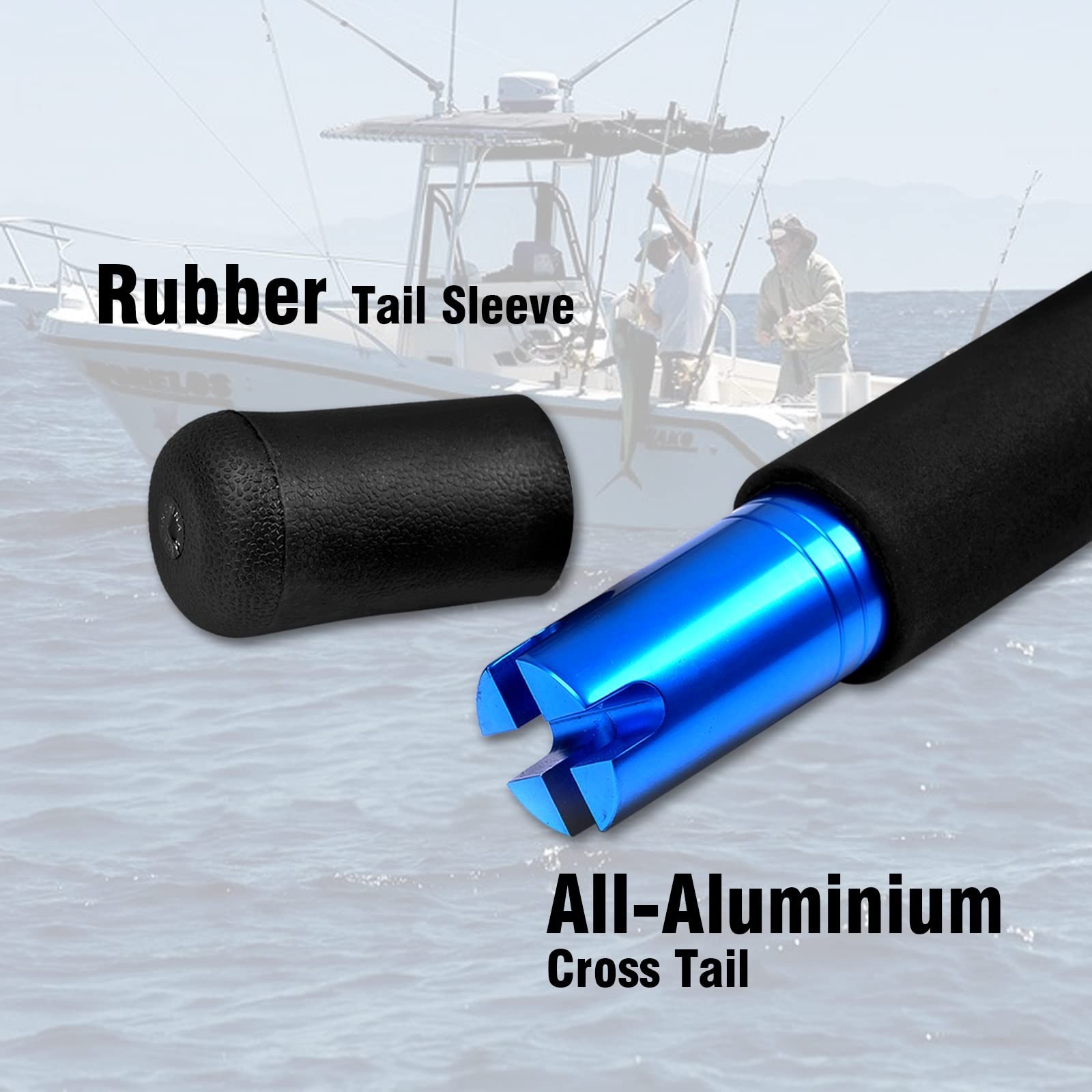6ft Saltwater Offshore Graphite Fishing Rod – 30-120 lb Conventional Spinning