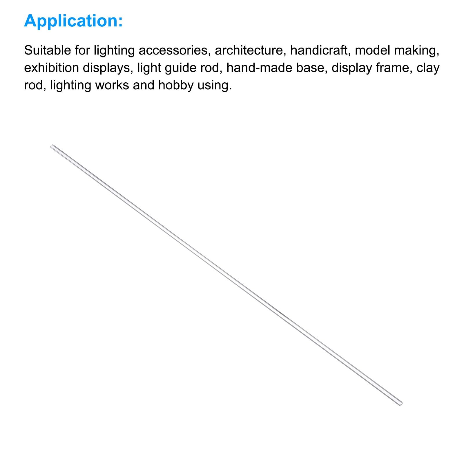 MECCANIXITY Acrylic Round Rod,3mm Diameter 12-inch Length,Clear,Solid Plastic…